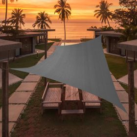 Artpuch Custom Size Dark Grey Sun Shade Sail Triangle Canopy 185 GSM Durable Fabric UV Block Awning for Outdoor Patio Garden Backyard (Customized Avai (Color: Dark Grey, size: 13'x14')